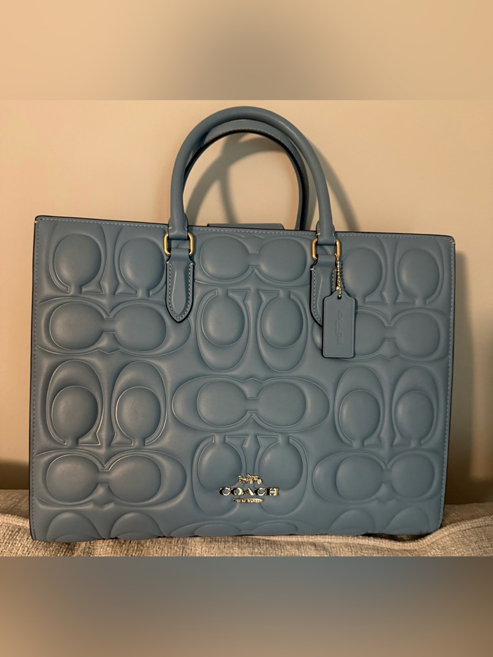 Authentic Coach Azure Maggie Tote Bag